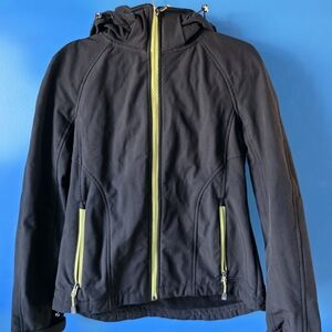 Black Jacket with Green Accents